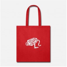 Cctv Sketch Camera Red Tote Bag